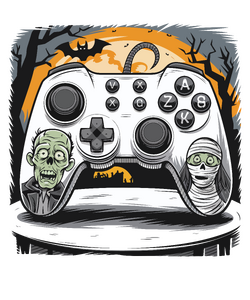 Halloween kontroller zombival és múmiával